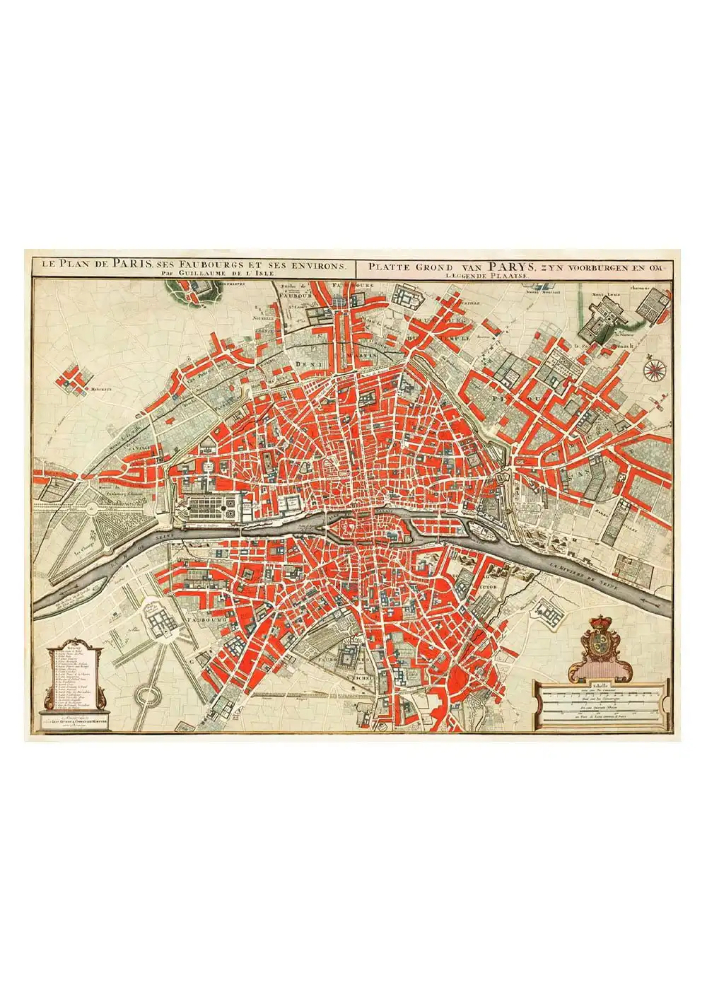 Untitled-4 csdsdertrthngopy Plattegrond van Parijs (ca. 1721–1774) - Image 1