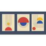 Abstract poster set of 3