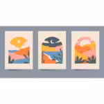 Abstract poster set of 3 [2]