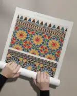 Emile Prisses d’Avennes pattern, plate no. 73, La Decoration Arabe. - Image 4