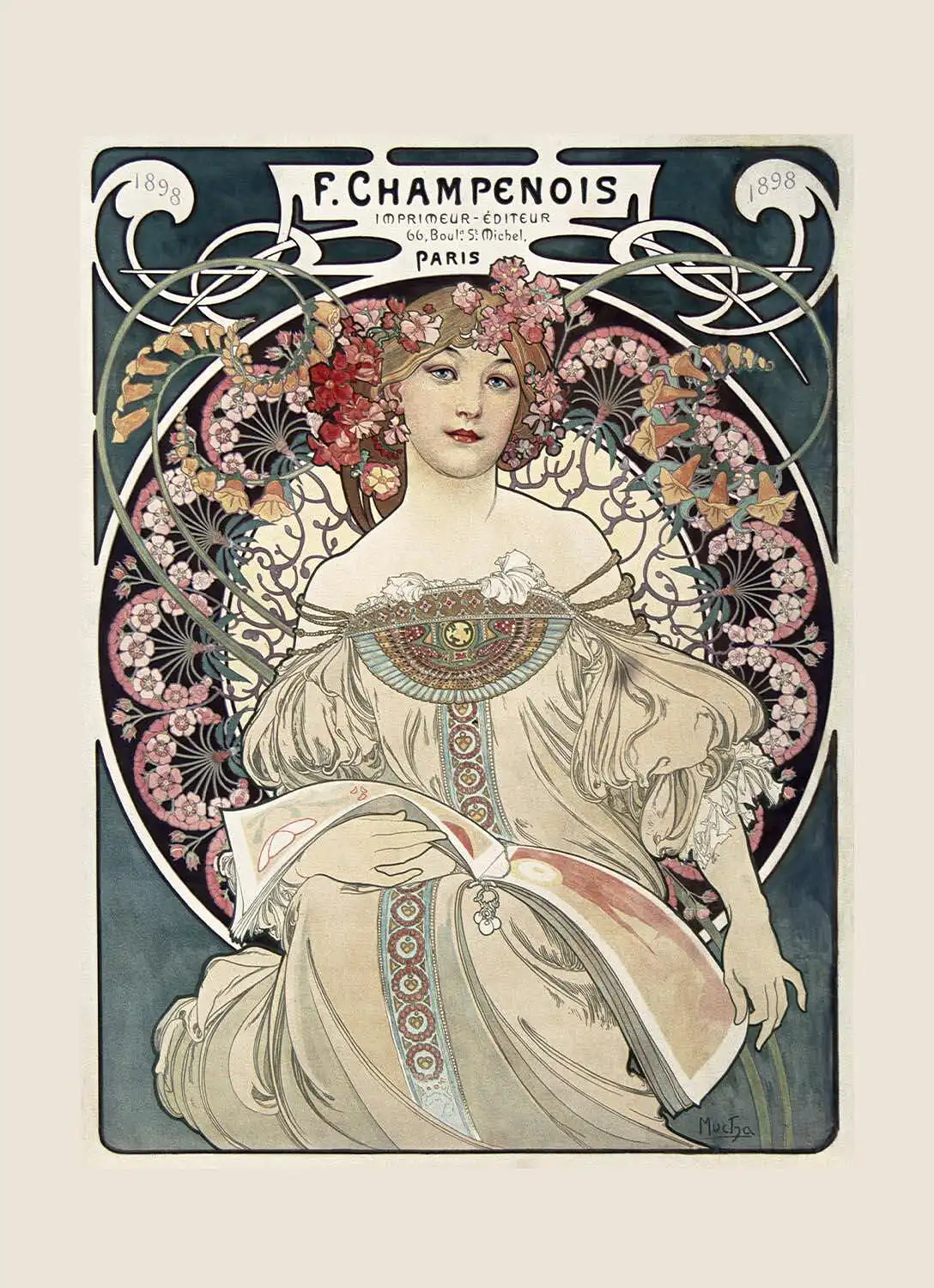 Ramen to a dragon-Copy F. Champenois Imprimeur - Alphonse Mucha - Image 1