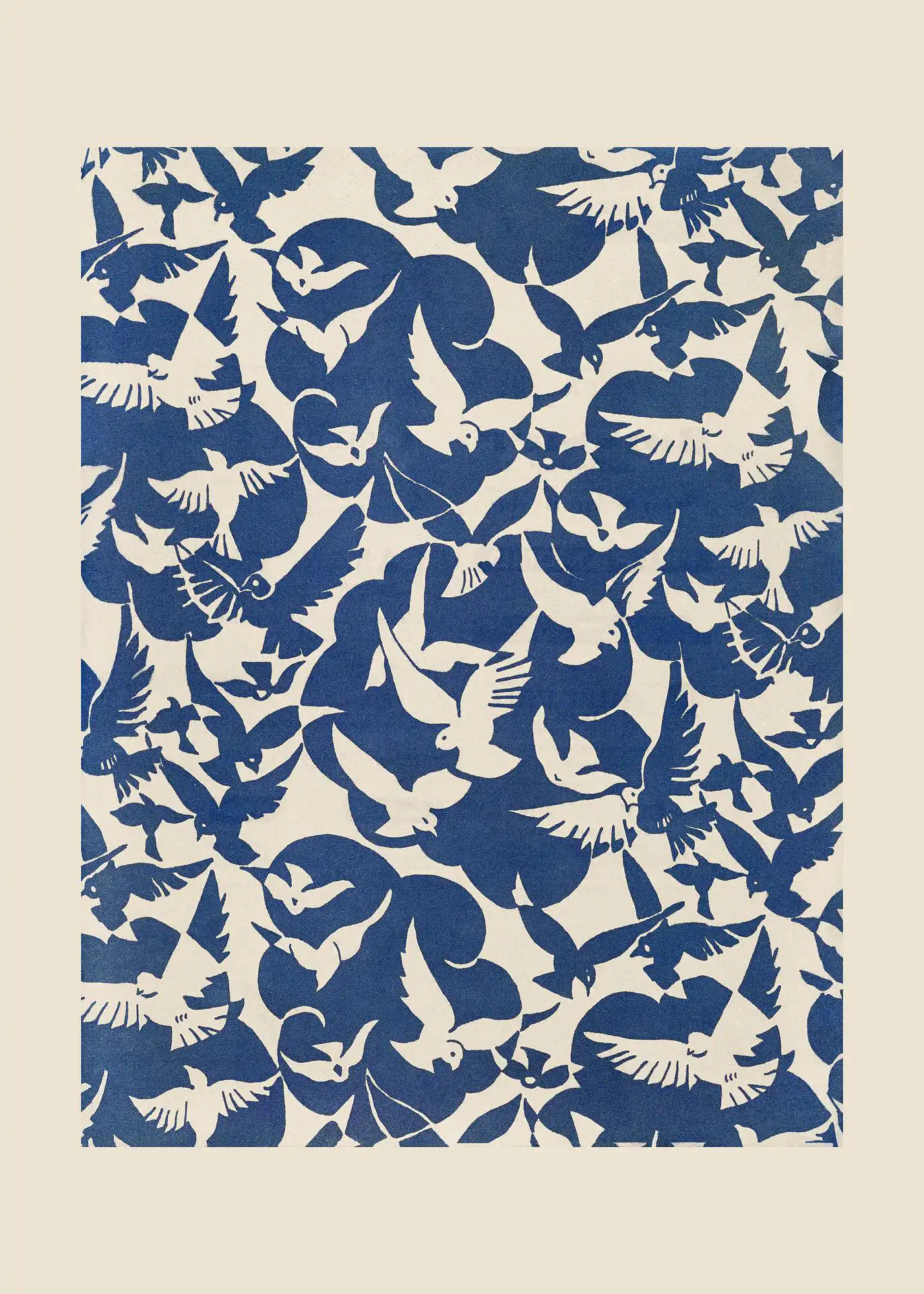 Pigeons in white and blue (1928) Pigeons in white and blue (1928) - Image 1