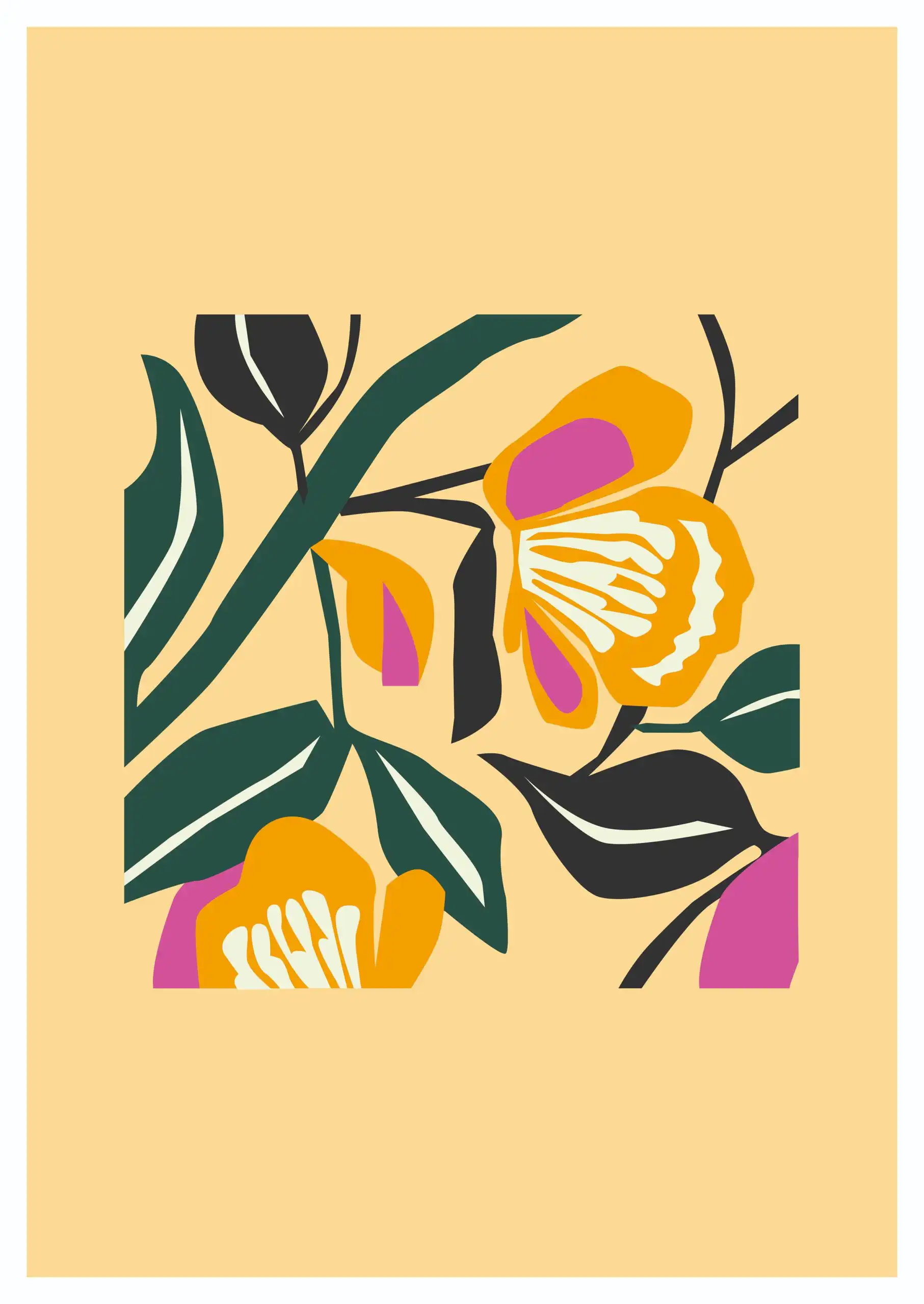 iStar_Design_Artistic_Art_Posters_43 Yellow flowers - Image 1