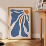 Постер Синьо цвете в Стил Матис