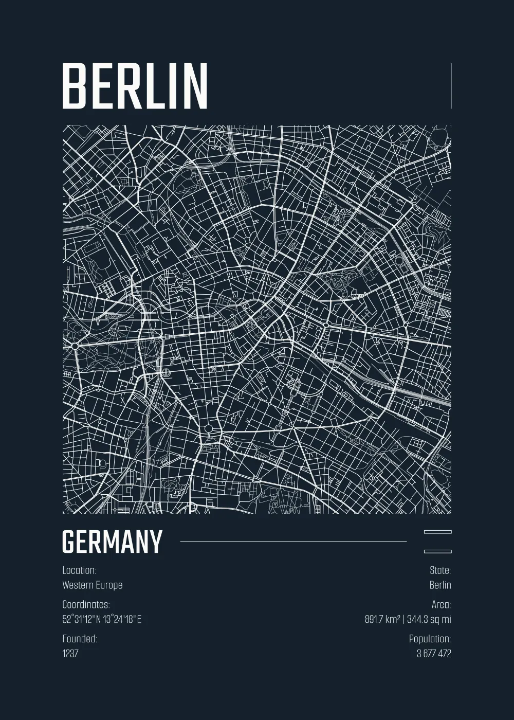 berlin (1) Арт Постер Берлин - Image 1