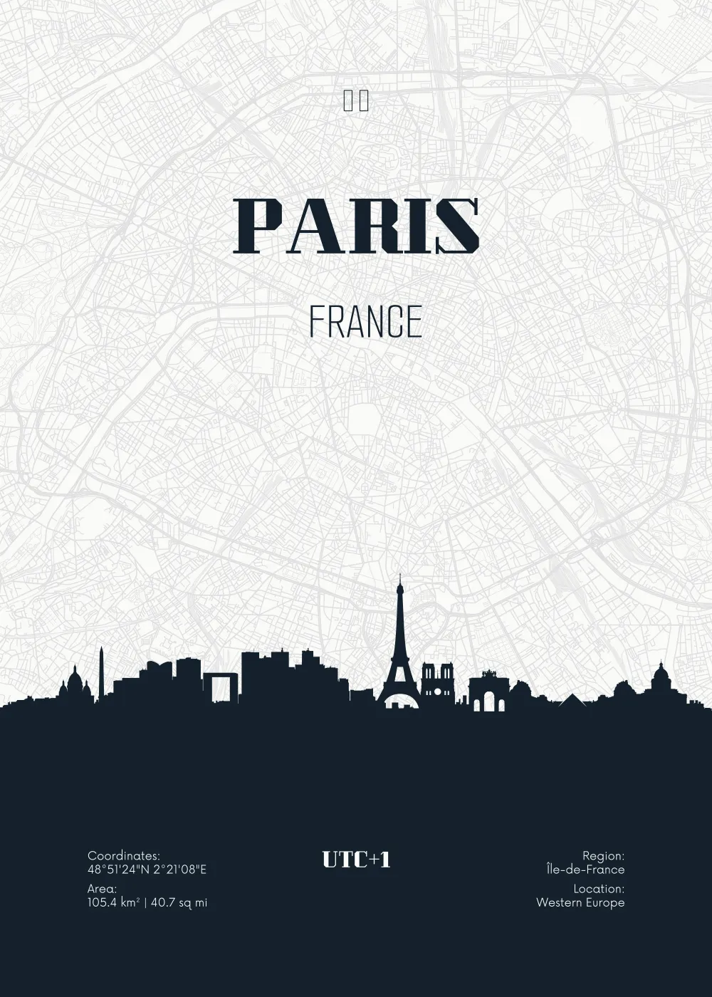 paris (3) Арт Постер Париж 3 - Image 1