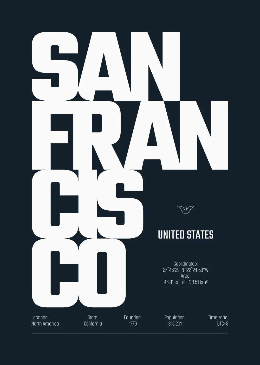 san francisco (2) Арт Постер Сан Франциско 2 - Image 1