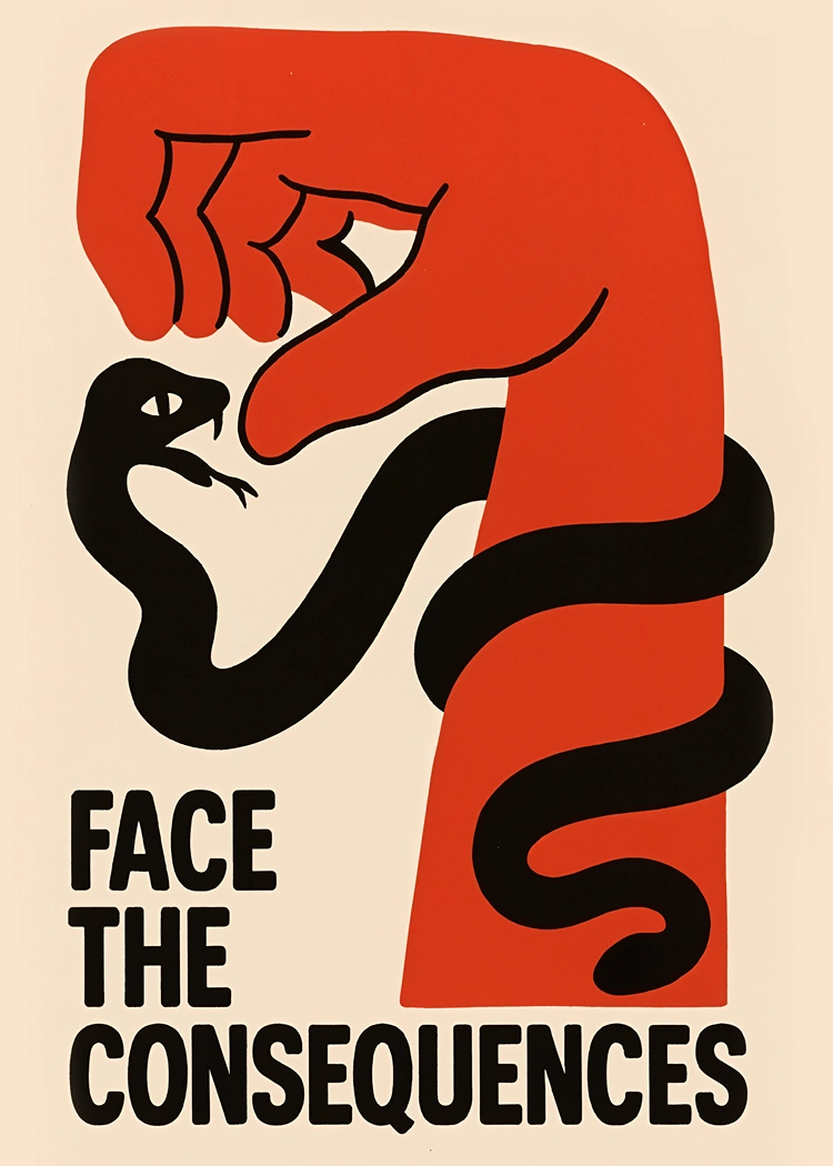 18X24 (17) Арт постер Face The Consequences - Image 1