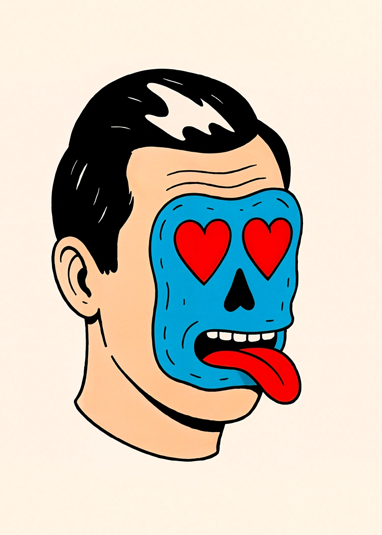 18X24 (2) Постер Love Skull - Image 1