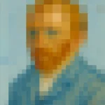 Арт постер Pixel Van Gogh