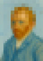 Арт постер Pixel Van Gogh