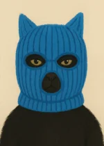 Арт постер Blue Balaclava Cat