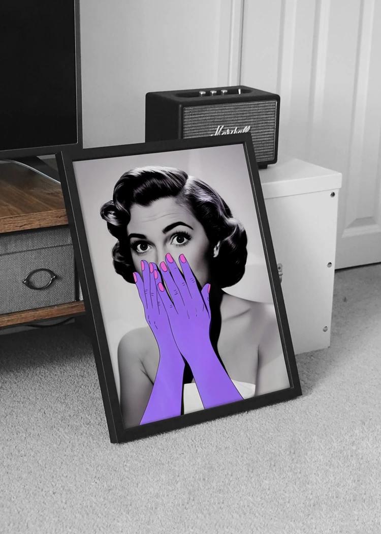 A2 (43) Поп арт постер Shocking Purple - Image 1