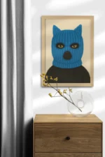 Арт постер Blue Balaclava Cat - Image 2