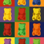 Арт постер Gummy Bears Pop Art