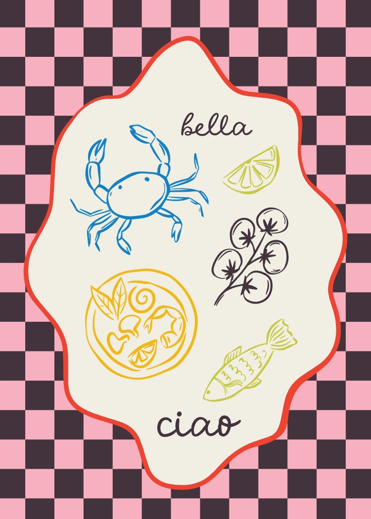 bella ciao 2 Арт постер Bella Ciao – Seafood - Image 1