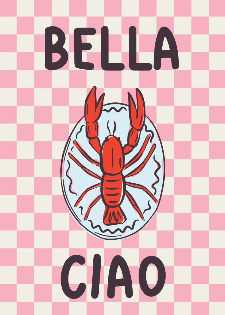 bella ciao Арт постер Bella Ciao – Lobster - Image 1