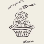 Арт постер More Pasta Please – Line
