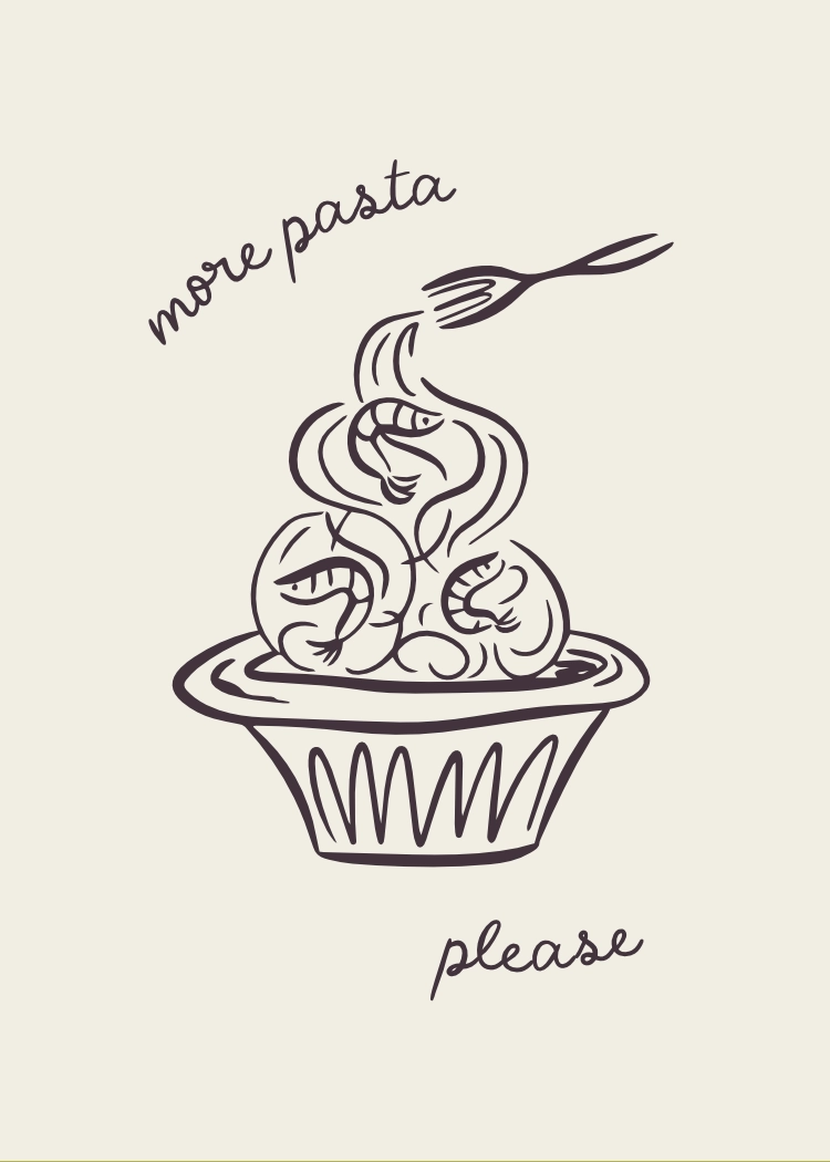 more-past-please-4.webp Арт постер More Pasta Please – Line - Image 1