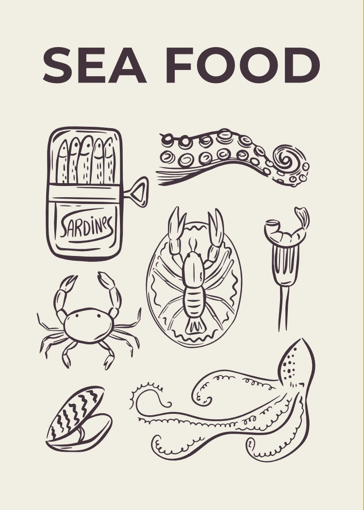 sea food 2 Арт постер Sea Food - Image 1