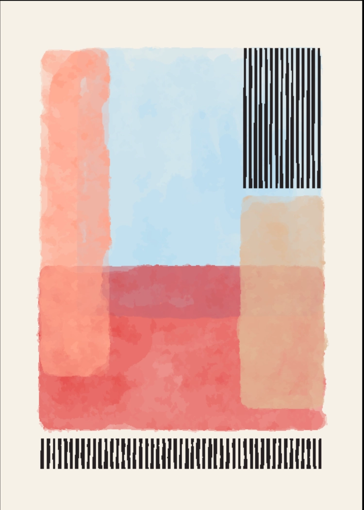 untld 2 Арт постер Colorblock Barcode - Image 1